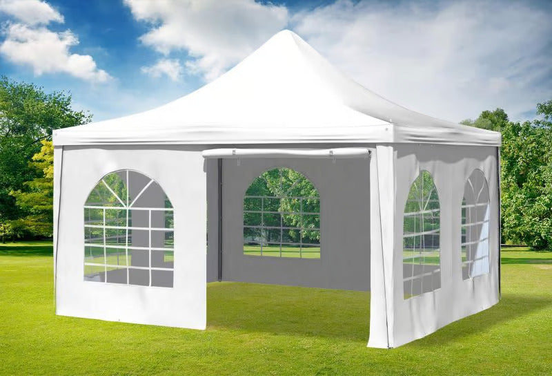 Pavillon 4x4 m mieten – Wetterschutz mit Seitenteilen